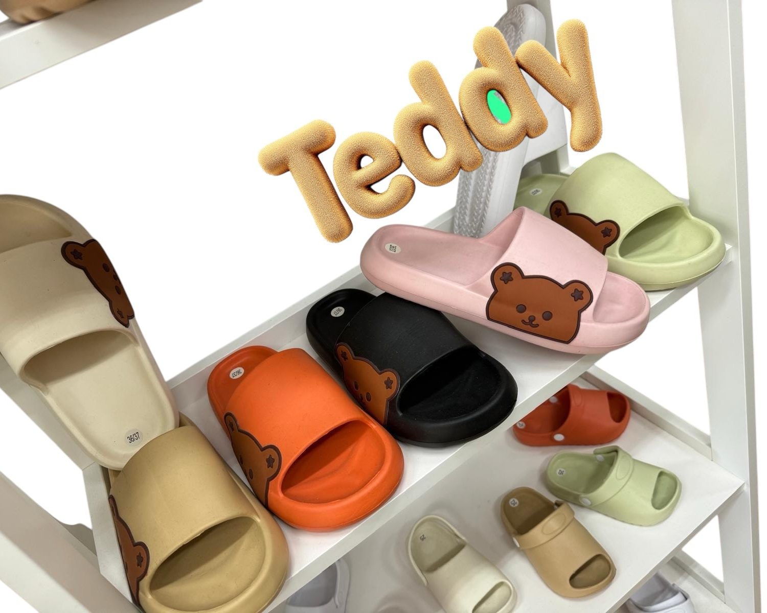 Pantofole Teddy , Pantofole da donna dis. Orso